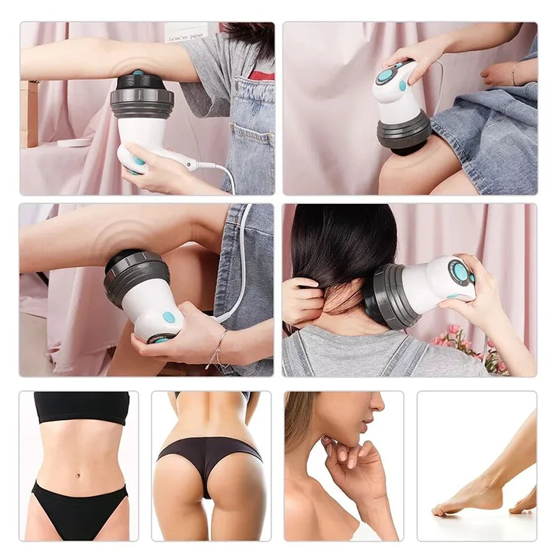 Body Electric Lymphatic Massager Anti Cellulite Portable Fat Slimming Health Care Massage Instrument Vibration Cervical Spine Neck Waist